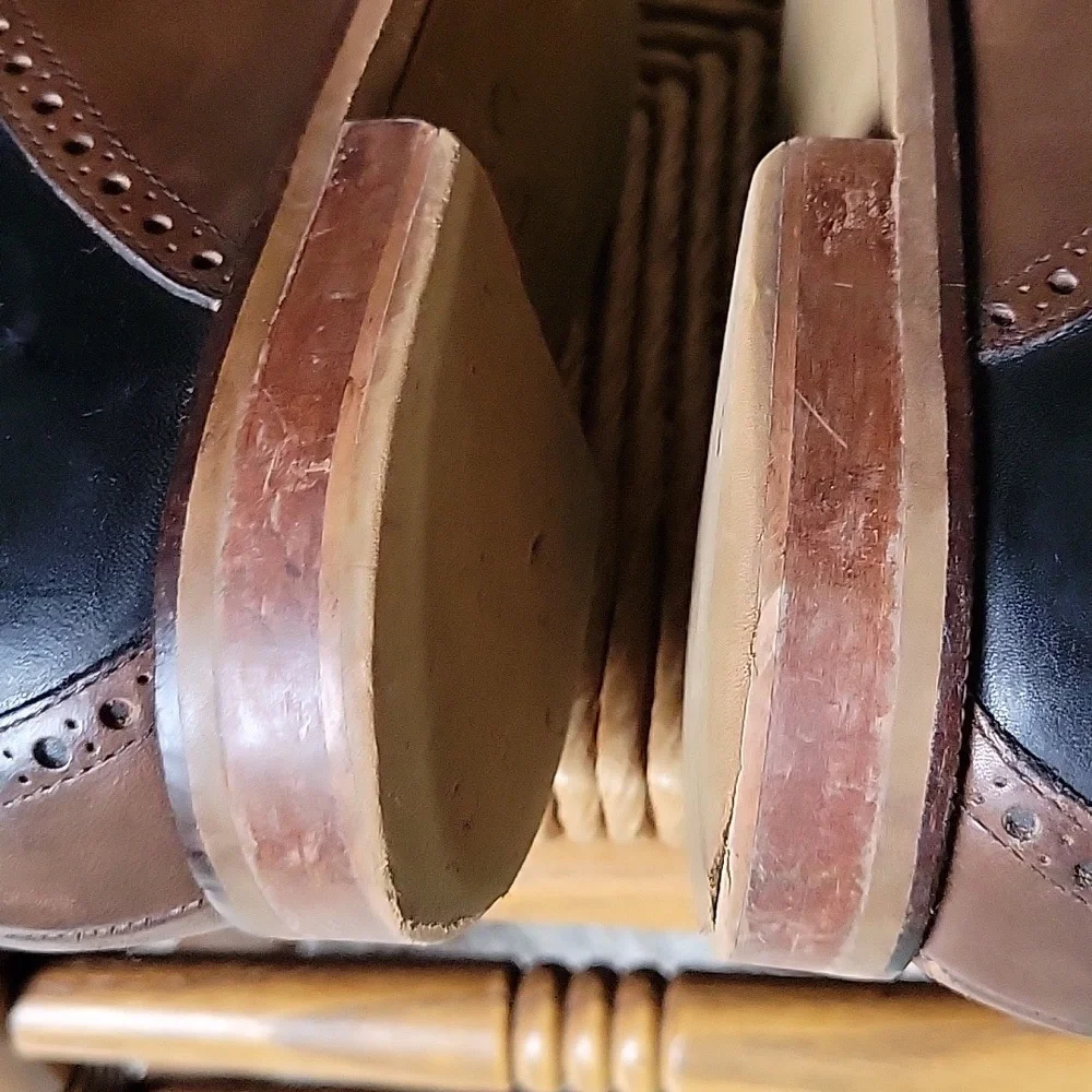 Cole Haan brown and black loafers/oxfords, size 10.5M